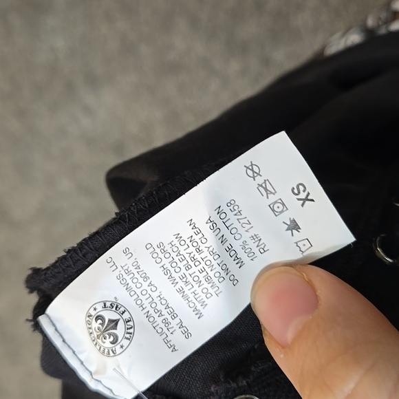 NWT Affliction Women Wildflower Graphic Long Sleeve Top Moto Sz XS - Picture 6 of 6